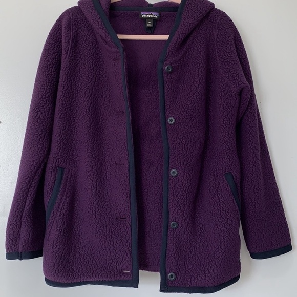 Patagonia button down sherpa fleece jacket - Picture 4 of 7